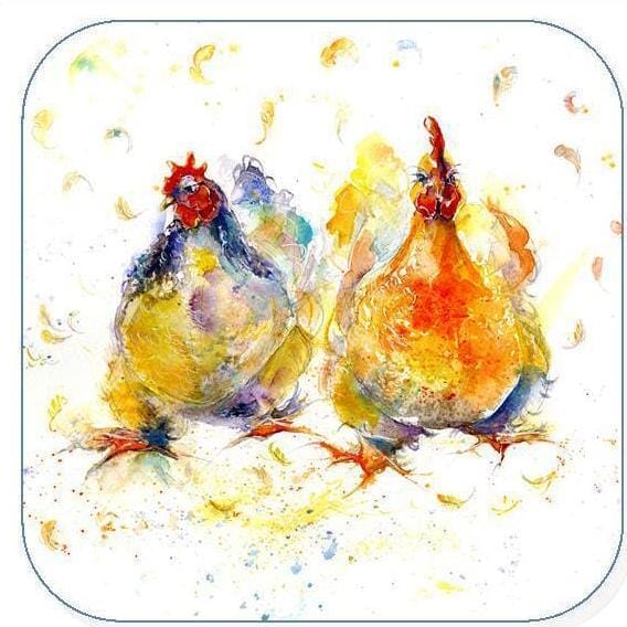Chickens Coaster Sheila Gill Fine Art