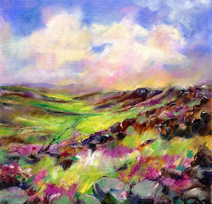 Clearing Mist - Stanage Edge, Peak District Art Print designed by artist Sheila Gill
