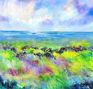 Cornish Light - Seascape Art Picture cornish coastline painted by artist Sheila Gill
