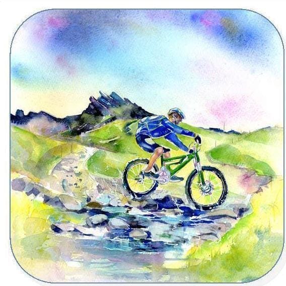 Cyclist Coaster Sheila Gill Fine Art