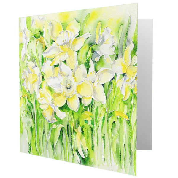 Daffodils Greeting Card designed by artist Sheila Gill