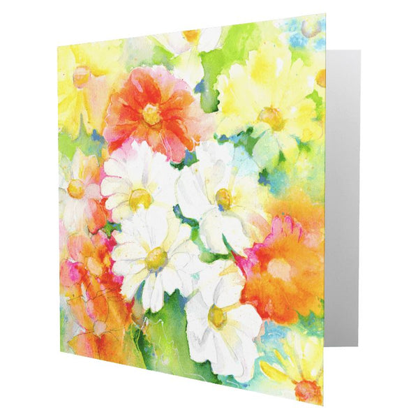 Daisies Flower Card designed by artist Sheila Gill