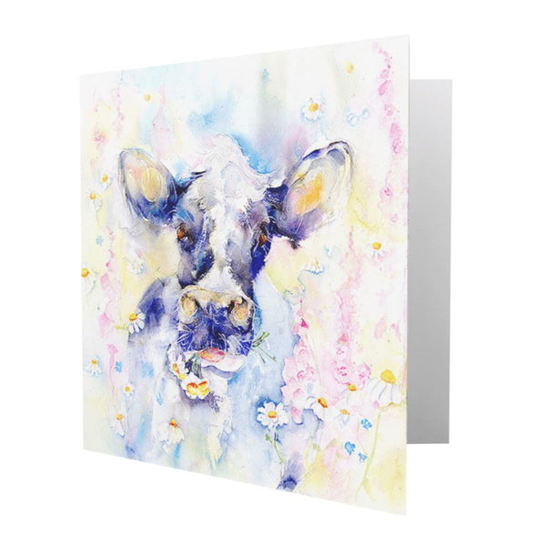Daisy the Cow Greeting Card designed by artist Sheila Gill