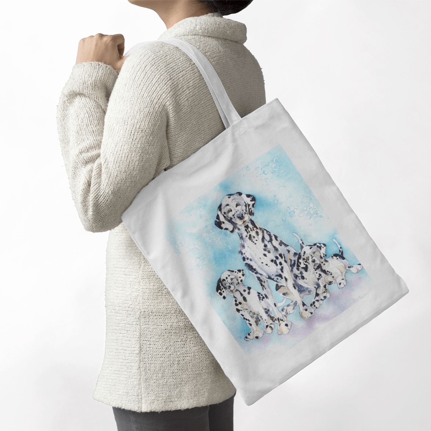 Dalmatian Dogs Tote Bag Sheila Gill Fine Art 