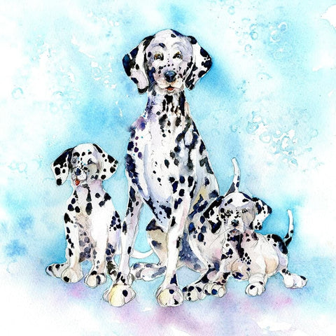 Dalmatians Dog Art Print designed by artist Sheila Gill
