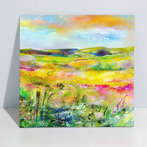 Derbyshire Landscape Canvas Art Print designed by artist Sheila Gill
