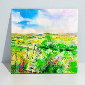 A Perfect Day - Derbyshire Landscape Canvas Art Print designed by artist Sheila Gill
