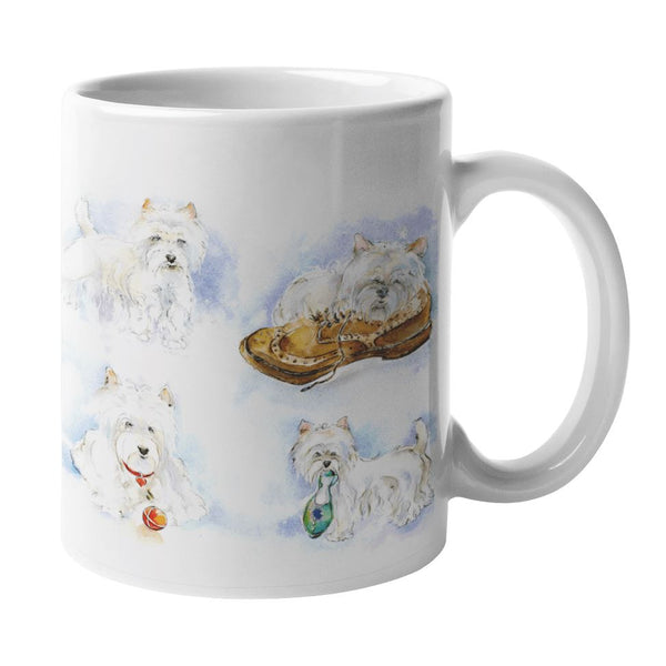 West Highland Terrier Ceramic Mug designed by artist Sheila Gill
