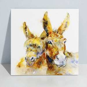 Donkey Canvas Art Print designed by artist Sheila Gill
