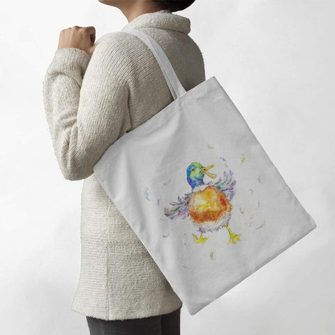 Duck Tote Bag designed by artist Sheila Gill
