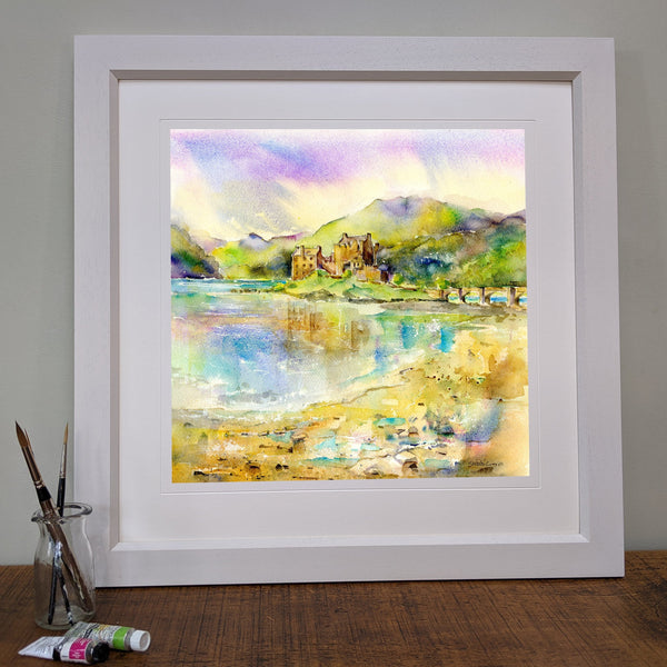 Eilean Donan Castle, Loch Duich Framed Art Print designed by artist Sheila Gill Home Decoration