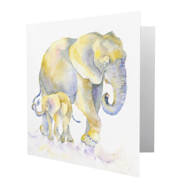 Elephant Greeting Card designed by artist Sheila Gill