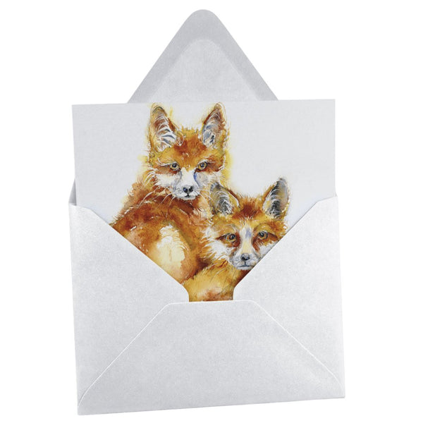 Fox Greeting Card designed by artist Sheila Gill