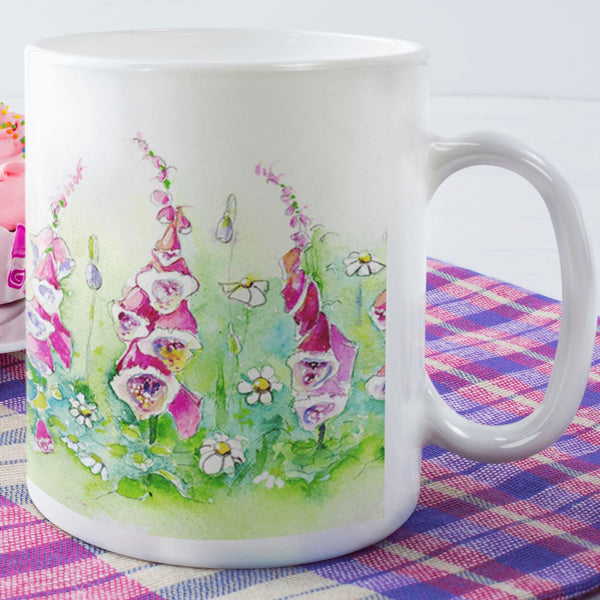 Foxglove Flower China Mug Sheila Gill Fine Art 