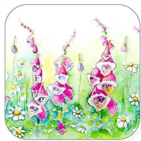 Foxgloves Flower Coaster Sheila Gill Fine Art