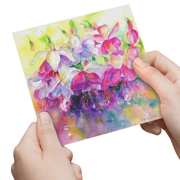Fuchsia Flower Greeting Card