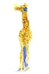 Giraffe Greeting Card designed by artist Sheila Gill