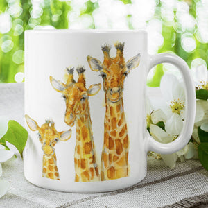 Giraffe Ceramic Mug designed by artist Sheila Gill