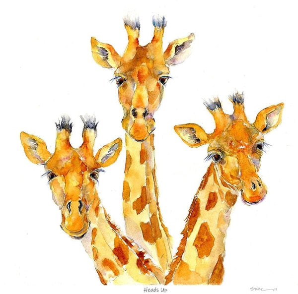 Giraffes Tote Bag designed by artist Sheila Gill