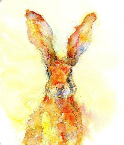 Golden Brown Hare Art Print designed by artist Sheila Gill
