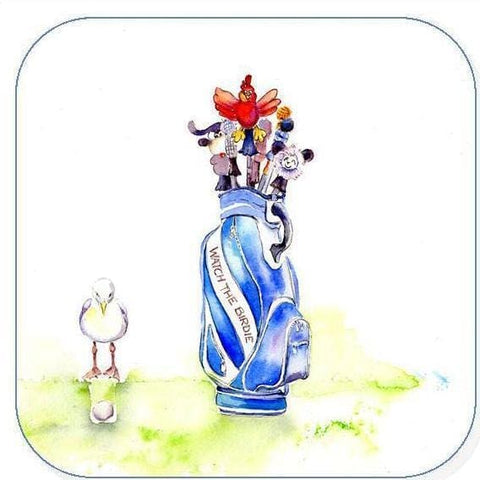 Golf Bag Coaster Sheila Gill Fine Art