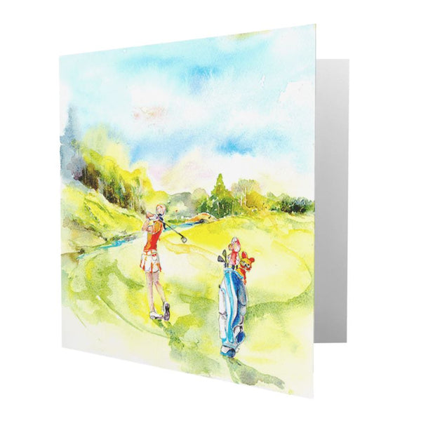 Ladies Day Golf Greeting Card designed by artist Sheila Gill