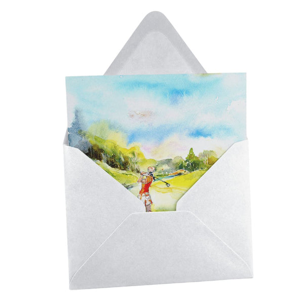 Ladies Day Golf Greeting Card designed by artist Sheila Gill