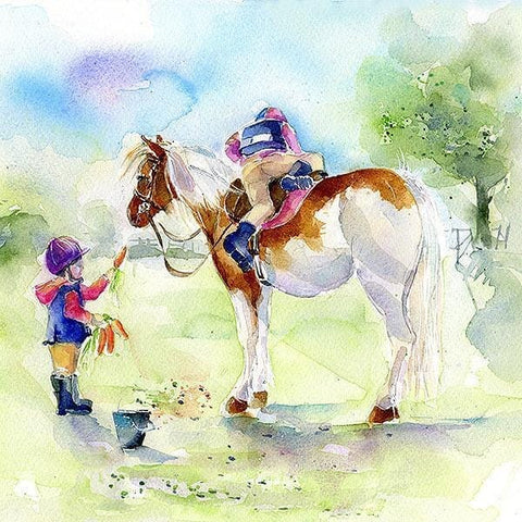 Gymkhana Pony Greeting Card designed by artist Sheila Gill