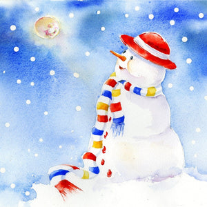 Happy Snowman Christmas Card Pack Sheila Gill Fine Art 