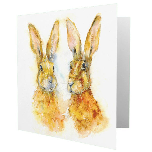 Hare Greeting Card designed by artist Sheila Gill
