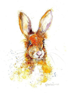 Hare Art Print designed by artist Sheila Gill
