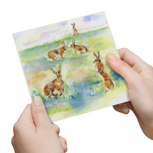 Hares Card Sheila Gill Fine Art 