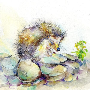 Hedgehog Greeting Card designed by artist Sheila Gill