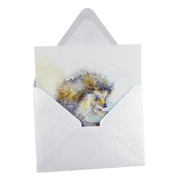 Hedgehog Greeting Card designed by artist Sheila Gill