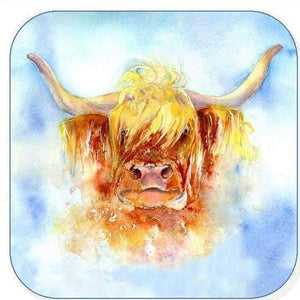 Highland Cow Coaster Sheila Gill Fine Art