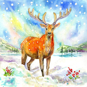 Highland Stag Christmas Card Pack Sheila Gill Fine Art 