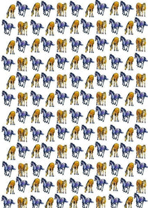 Horse Gift Wrap designed by artist Sheila Gill
