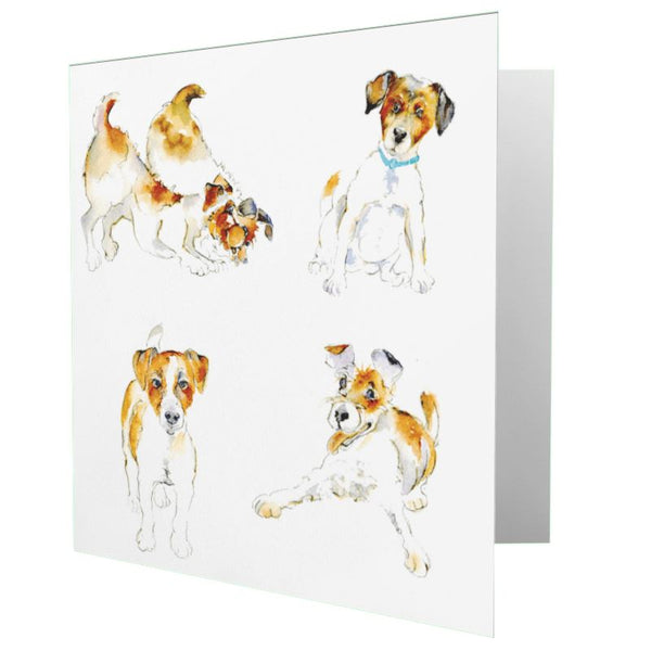 Jack Russell Dog Greeting Card designed by artist Sheila Gill