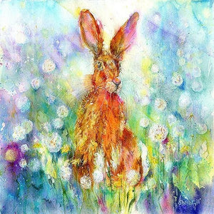 Hare Art Print designed by artist Sheila Gill
