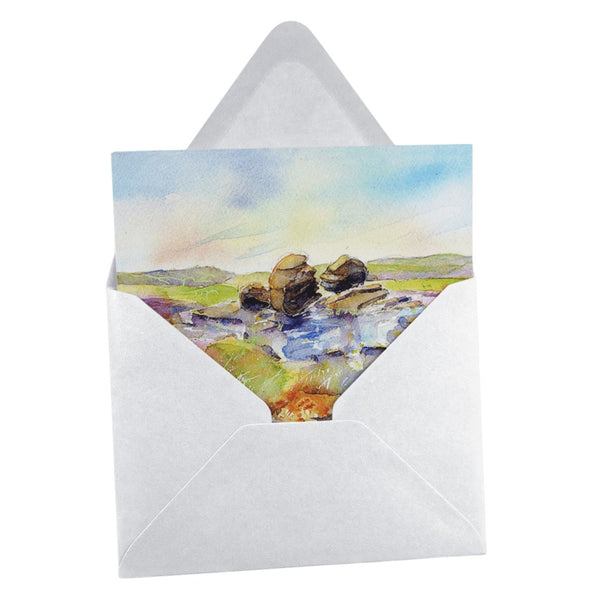 Kissing Stones: Scenic Derbyshire Greeting Card