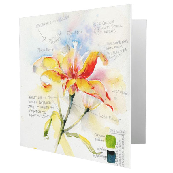 Lily Flower Art Greeting Card