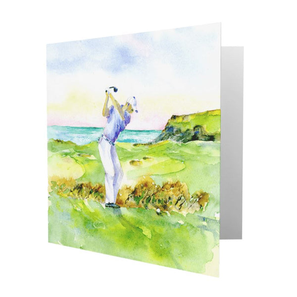 On the Links Golf Greeting Card On the Links Golf Greeting Card designed by artist Sheila Gill