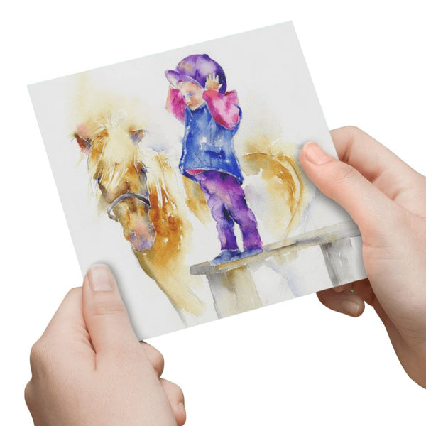 Shetland Pony Greeting Card designed by artist Sheila Gill