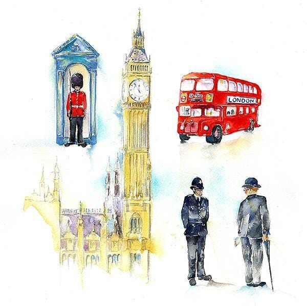 London Greeting Card designed by artist Sheila Gill
