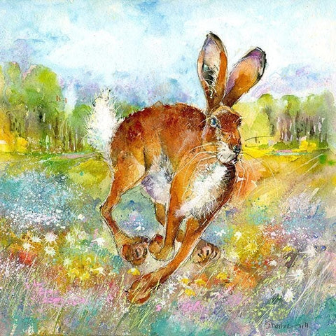 March Hare Art Print designed by artist Sheila Gill
