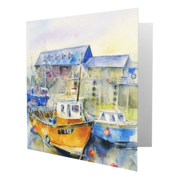 Mevagissey, Cornwall Greeting Card designed by artist Sheila Gill
