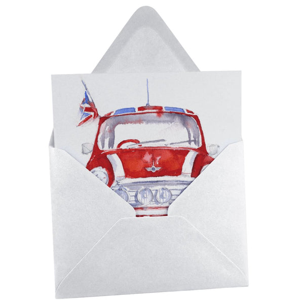 Mini Car Greeting Card designed by artist Sheila Gill