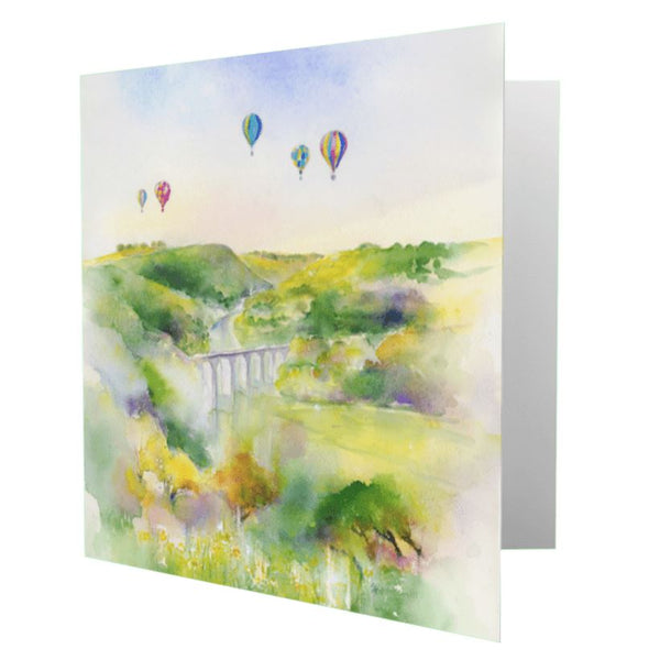 Monsal Dale Balloons Greeting Cards designed by artist Sheila Gill