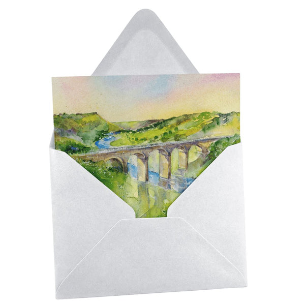 Monsal Dale Greeting Card designed by artist Sheila Gill