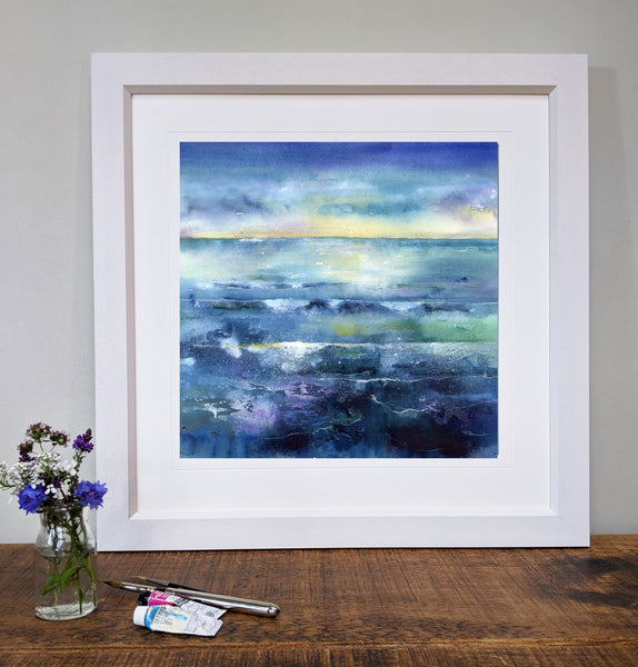Morning Tide - Framed Seascape Art Print designed by artist Sheila Gill home decoratuiion
